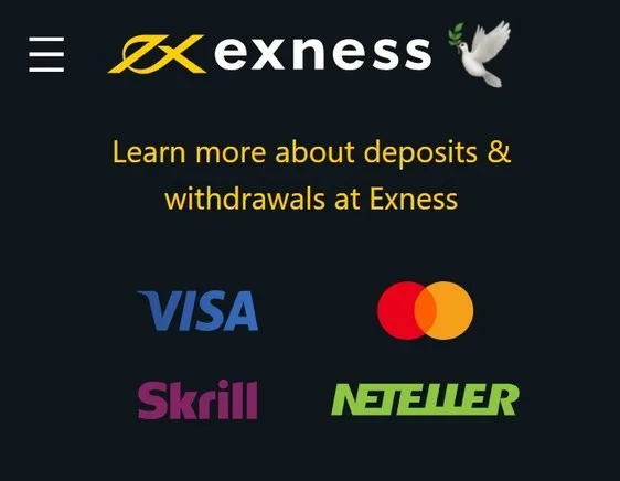 Exness Deposit Methods一方面，存款的方法 